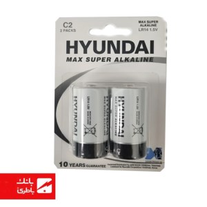 باتری الکالاین سایز متوسط هیوندای بسته 2 عددی