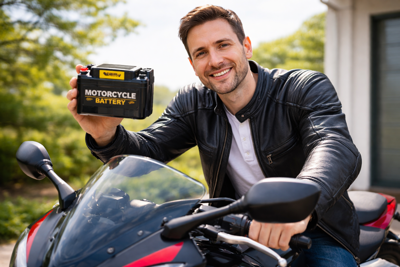 Motorcycle-enthusiast-with-new-battery Motorcycle-enthusiast-with-new-battery