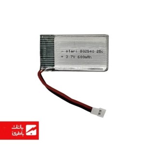 باتری پروازی لیتیوم‌پلیمر 802540 ظرفیت 600 میلی‌آمپرساعت